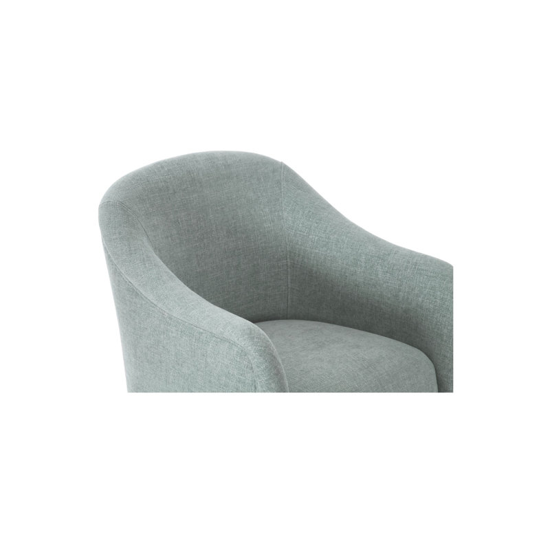 Denice Rolling Dining Arm Chair, Blue Polyester