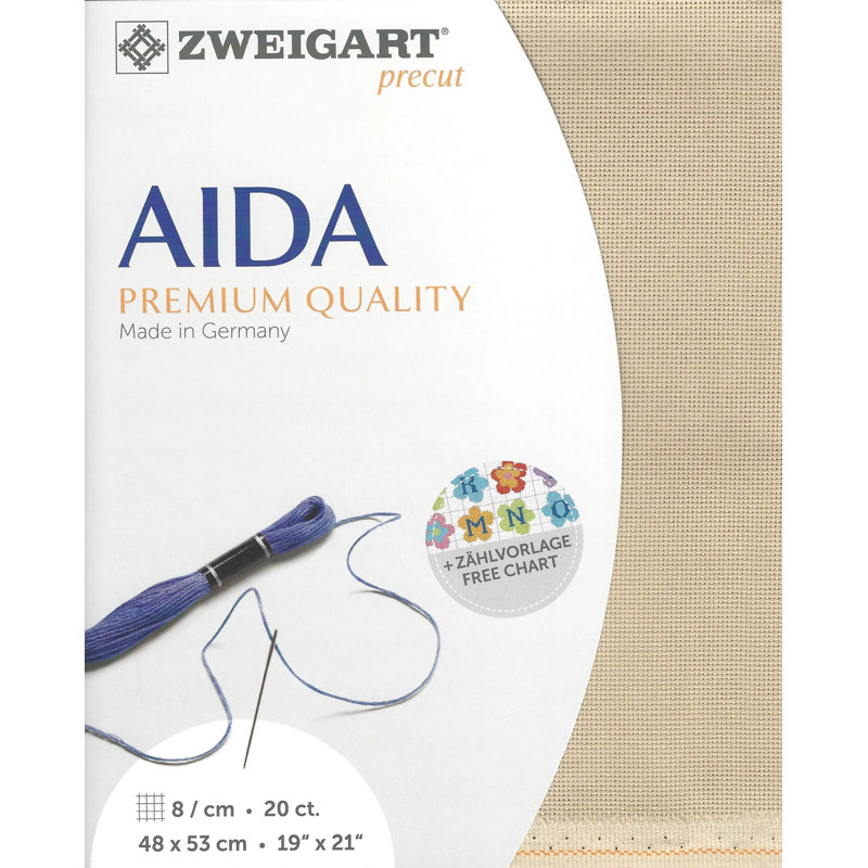 Extra Fine 20-Count Light Mocha Precut Aida Cross Stitch Fabric by Zweigart 3326/309