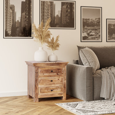Clotis 28'' W Solid Wood Nightstand
