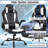 Dkelincs Gaming Chair Computer Chair With Lumbar Support And Flip-up Arms,headrest For Teen, White-2037733334