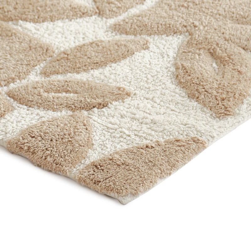 Tapis pour salle de bain Kratzer, Ivoire / Beige, l 21 po x L 34 po