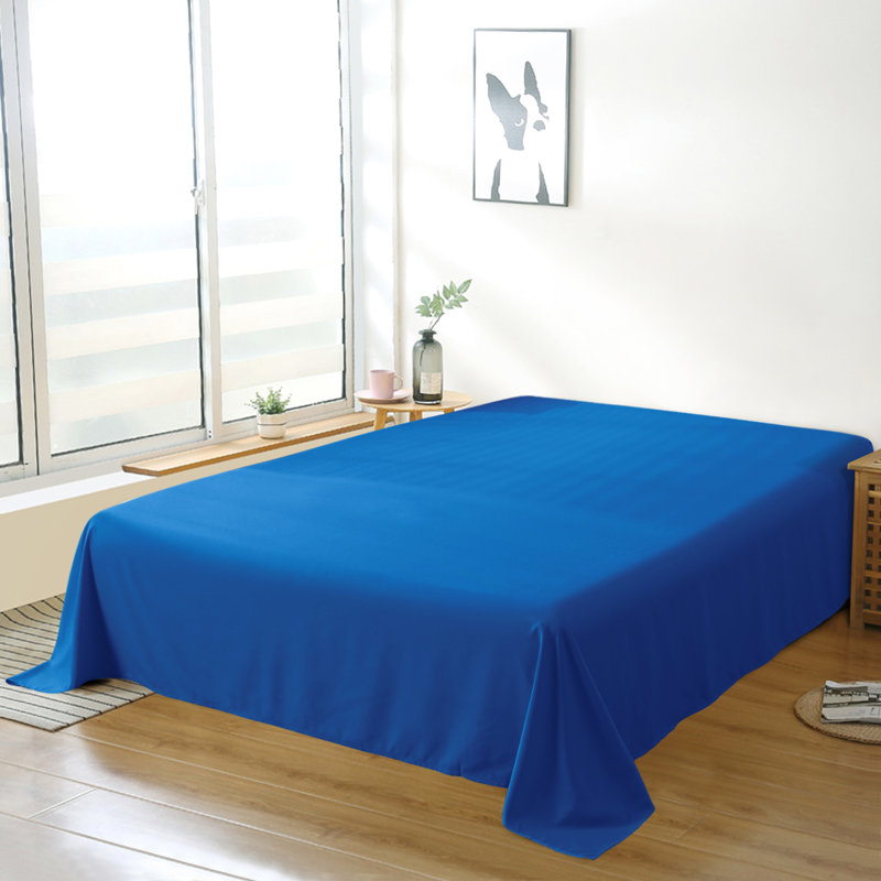 Drap plat en microfibre , Bleu royal, Drap plat de taille très grand