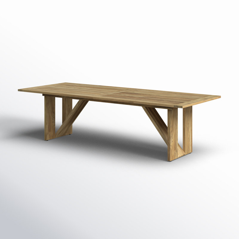 Narelle 107.75'' Natural Teak Rectangular Outdoor Dining Table