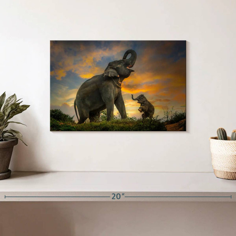 Elephant Herd Call, 8" H x 12" W