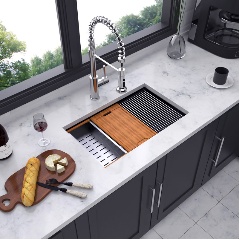 33'' L Single Bowl Stainless Steel Kitchen Sink