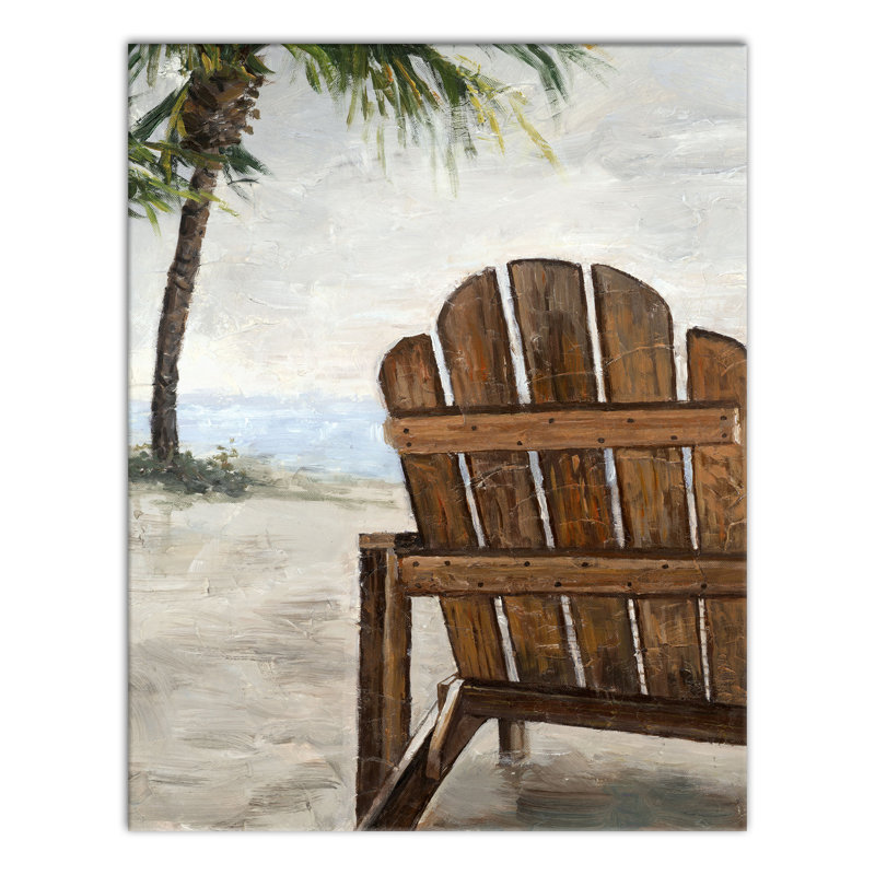 Chaise de plage sur toile, H 14 po x l 11 po x P 1,25 po