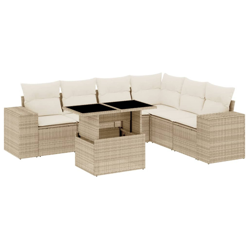 Grand canapé modulaire en rotin PE Vidaxl