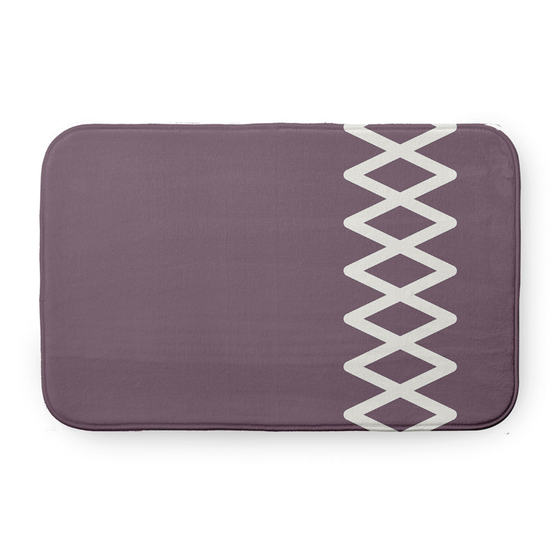 Tapis de bain Shameela, L 21 po x L 34 po, Mauve