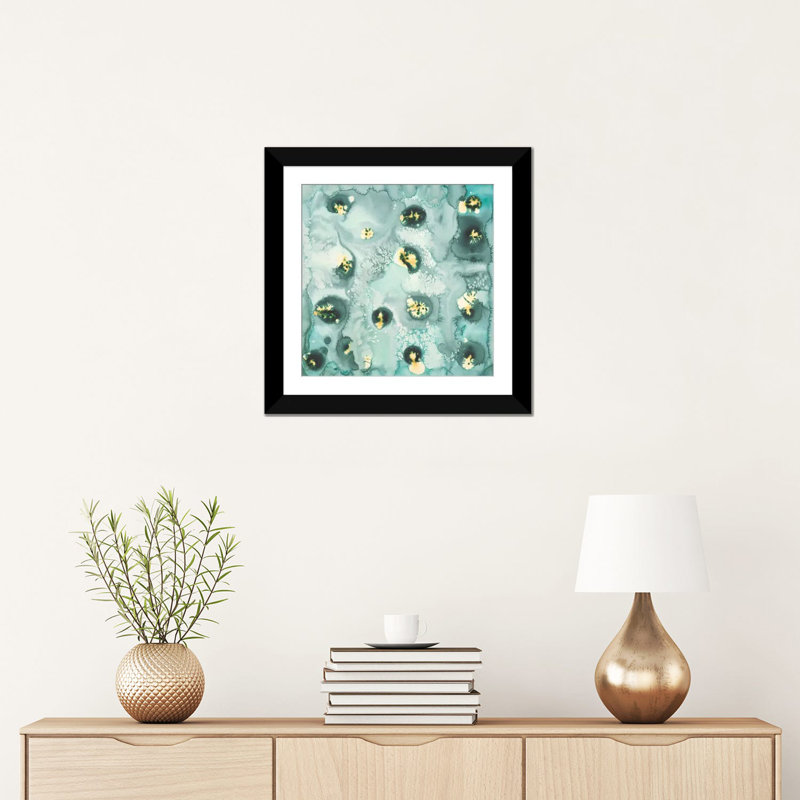 «Pool» par Laura Van Horne, impression sur toile, H 16 po x l 16 po x P 1 po, Papier d'art encadré noir, Blanc