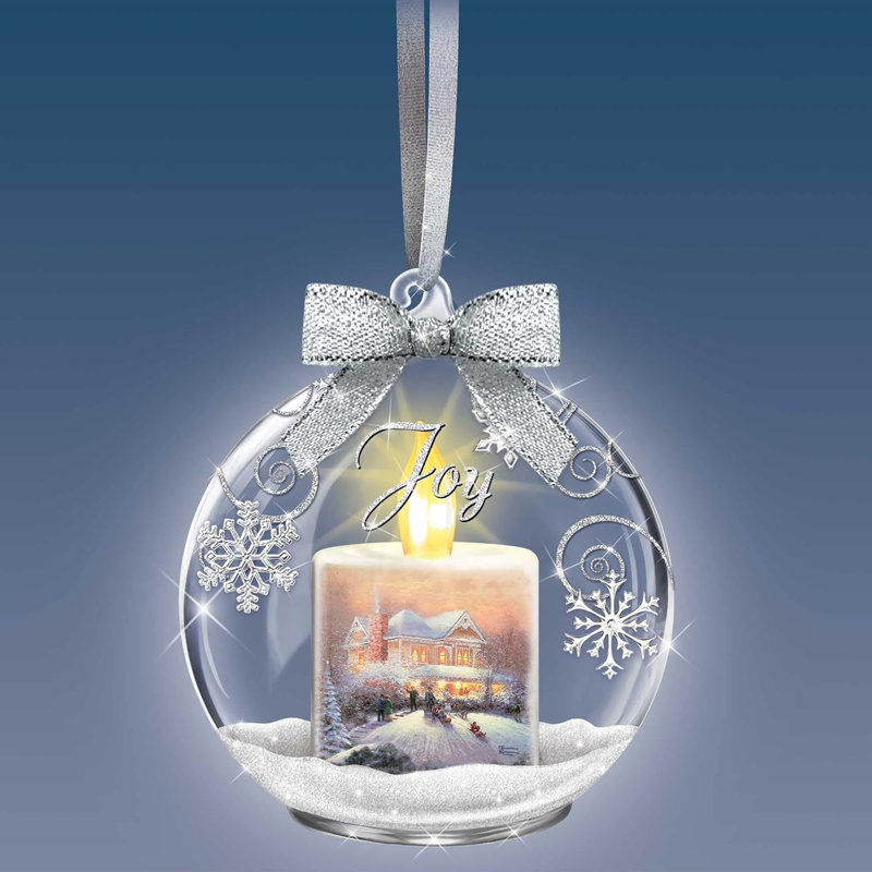 Ornement en verre Thomas Kinkade Joy
