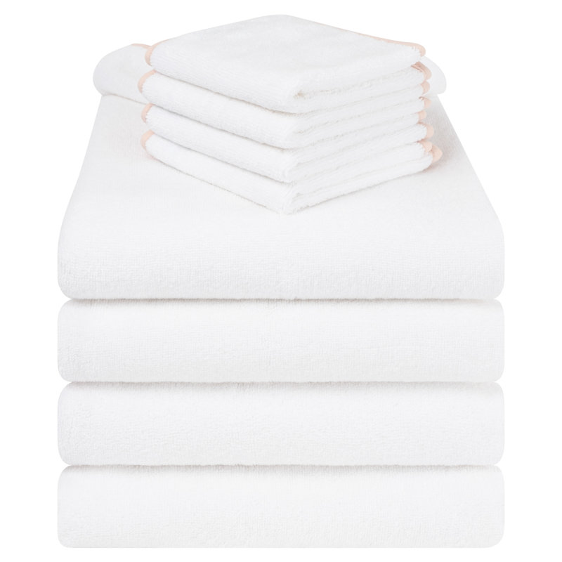 Serviettes de bain 100% coton, Rose