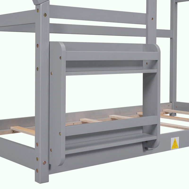 Anikin Open-Frame Bed, Gray