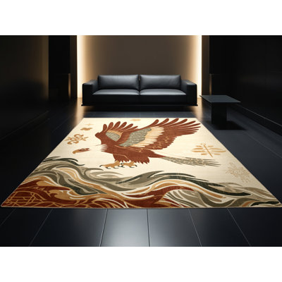 Tapis oriental beige lavable à la machine Great Spirit