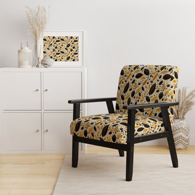 Fauteuil d'appoint rembourré bohème et éclectique Botanical Cream II