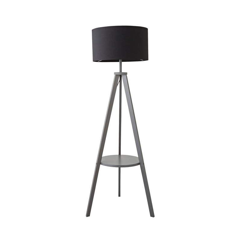 132cm Tripod Floor Lamp, Black