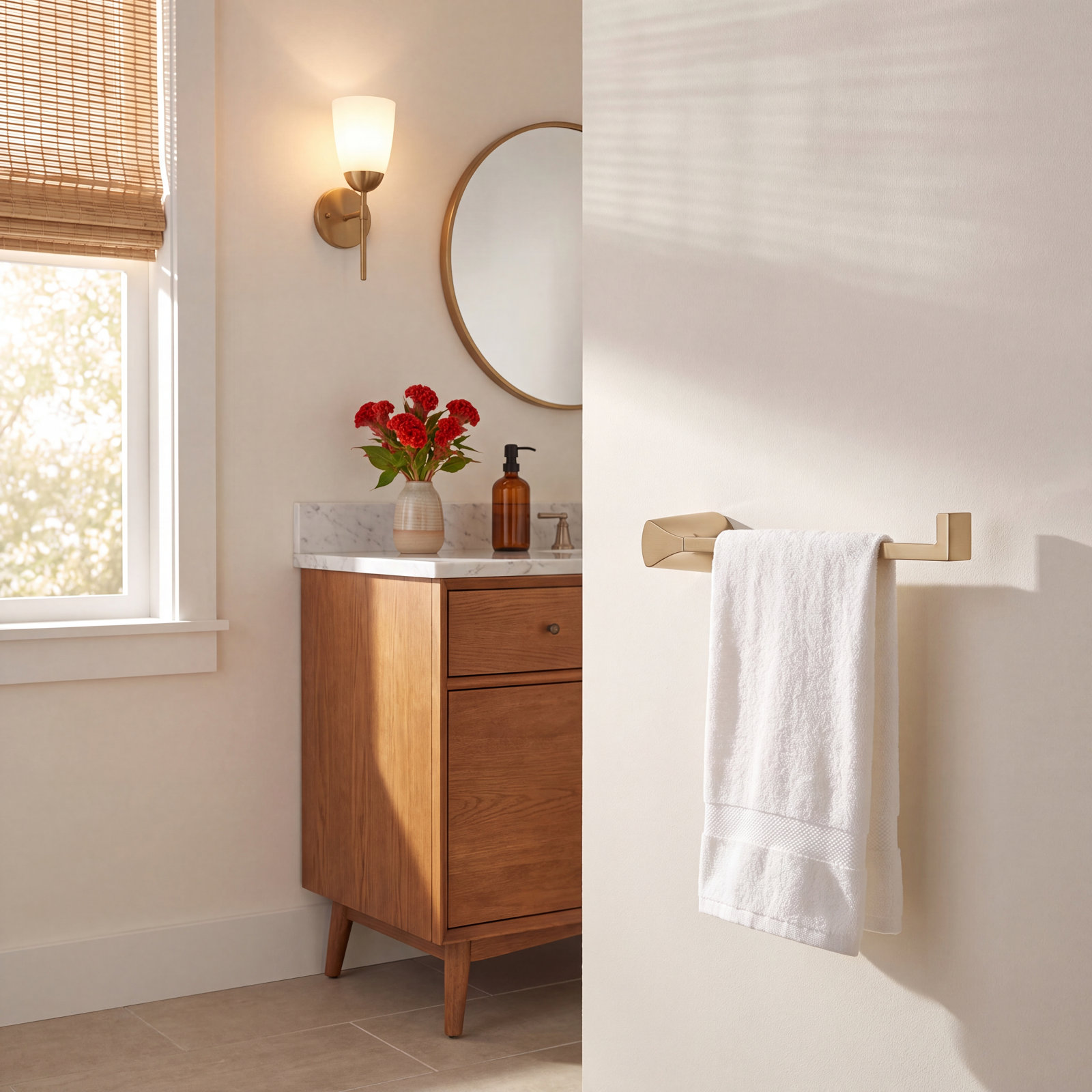 Zura Wall Mount Toilet Paper Holder, Champagne Bronze