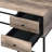 Desirre Rustic Oak & Black Finish Writing Desk With USB Port, Combining Modern Functionality And Rustic Charm For Efficient Workspaces.
