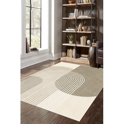 Derak Performance Washable Abstract Indoor / Outdoor Rug