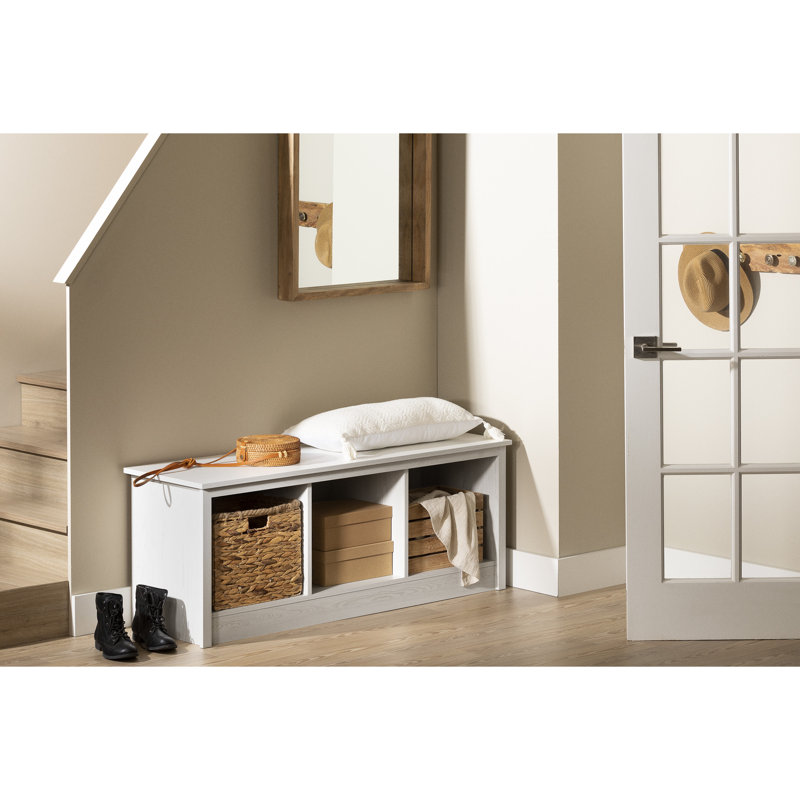 Banc de rangement Toza, Blanc