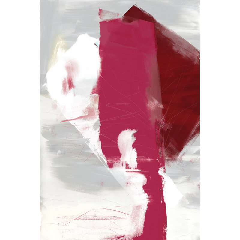 Magenta Abstract I by Sisa Jasper - Wrapped Canvas Art Prints, 46cm H x 30cm W