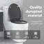 Anthracite Plastic Standard Adjustable Armrests Toilet Seat-1215608310
