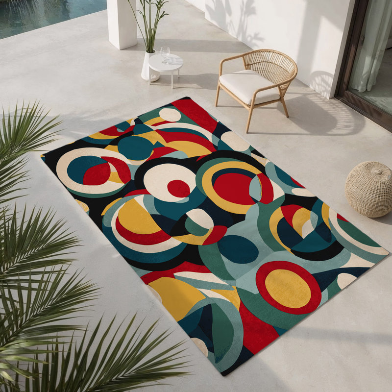 Perky Stomp Indoor And Outdoor Area Rug, Rectangle 8' x 10'