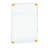 Floating Styrene Wall Frame with Rounded Edges, Gold Stand Off Caps: 22" X 28" Graphic Size, Overall Frame Size: 23.5"W x 31.5''H