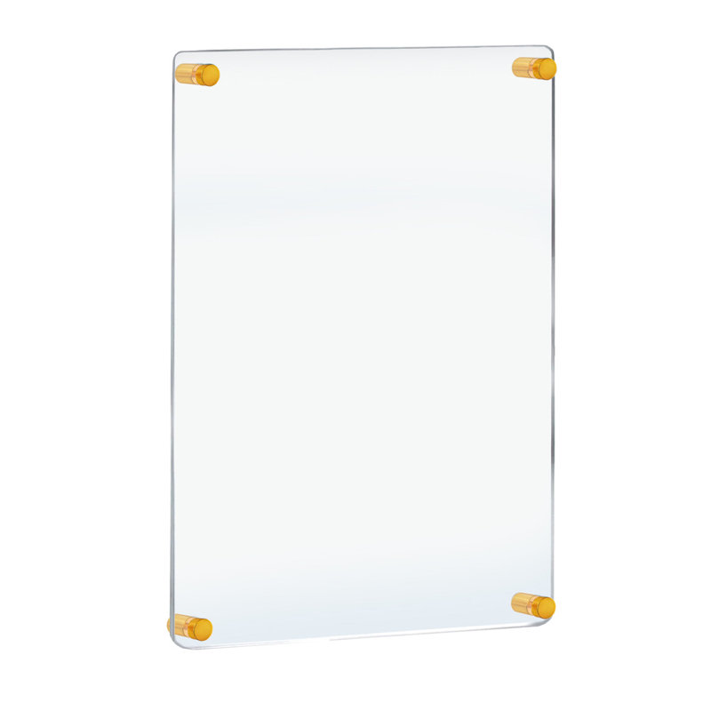 Gold Acrylic Floating Wall Frame with Clear Panels