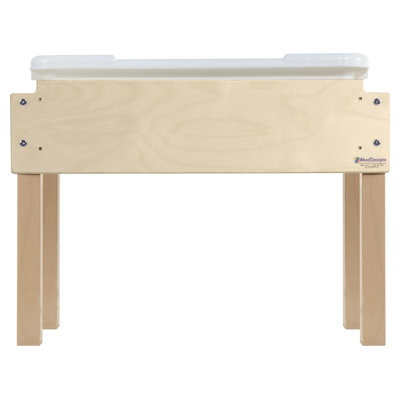 Petite Tot 18" x 28" Rectangular Natural/Baltic Birch Play Sand and Water Table