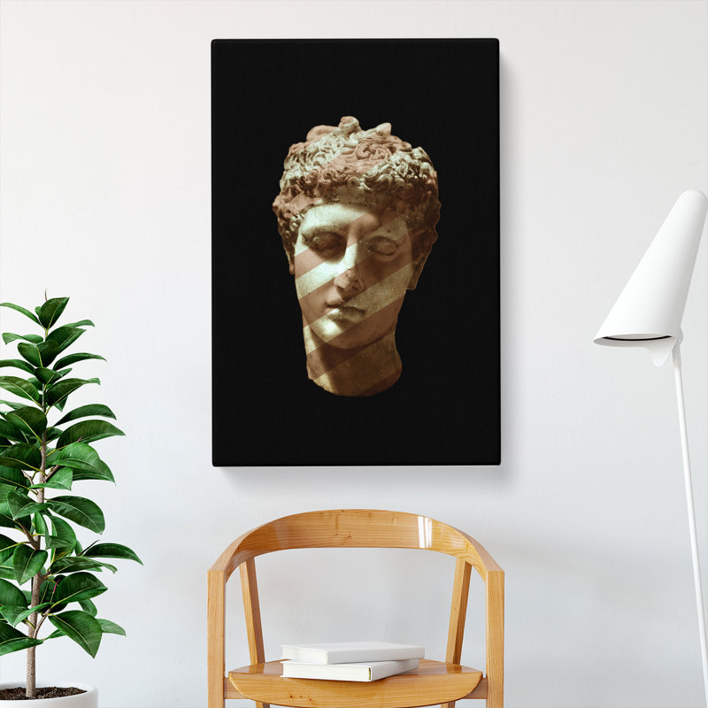 Disco Marble Head - Wrapped Canvas, 60cm H x 40cm W x 3cm D