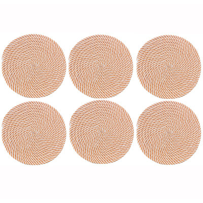 Polyester Round 6 Piece Trivet Set