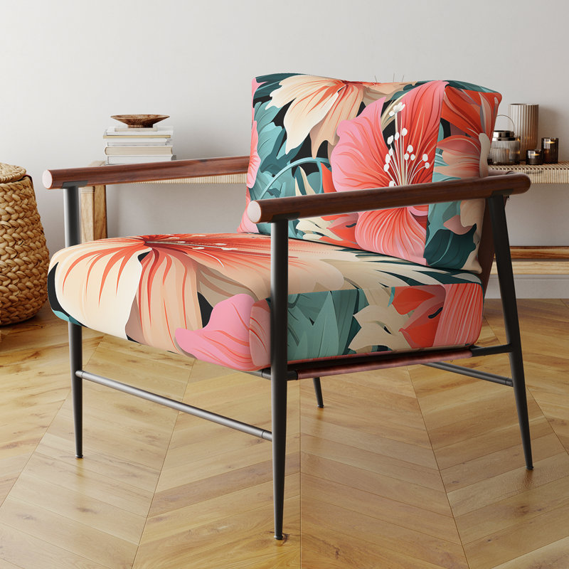 Fauteuil d'appoint rembourré Coral Mirage Vi, Noir