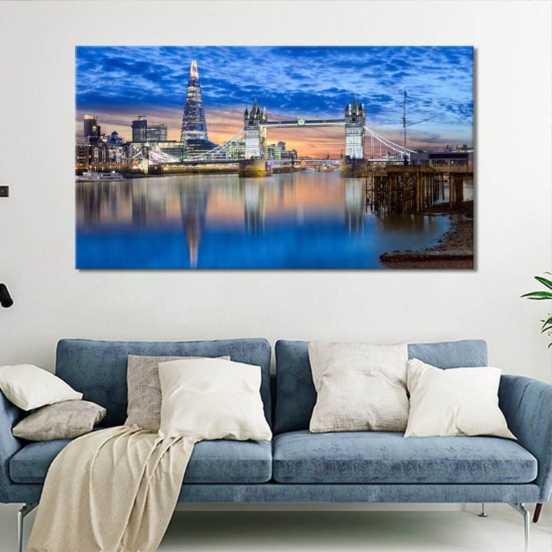 Tower Bridge London - Wrapped Canvas Print, 76cm H x 127cm W x 3.2cm D
