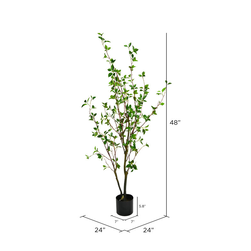 Arbre à bébé artificiel en pot, H 48 po x l 24 po x P 24 po