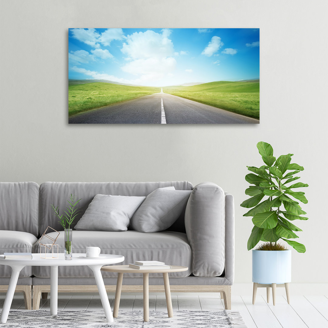 Road Through the Meadow - Ungerahmte Kunstdrucke auf Leinwand