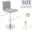 Ensemble de 2 tabourets de bar touffetés en tissu, tabourets de bar réglables à hauteur de comptoir pivotante avec dossier, chaises de bar rembourrées sans accoudoir pour la cuisine et le café-33198493-118611200-118609826
