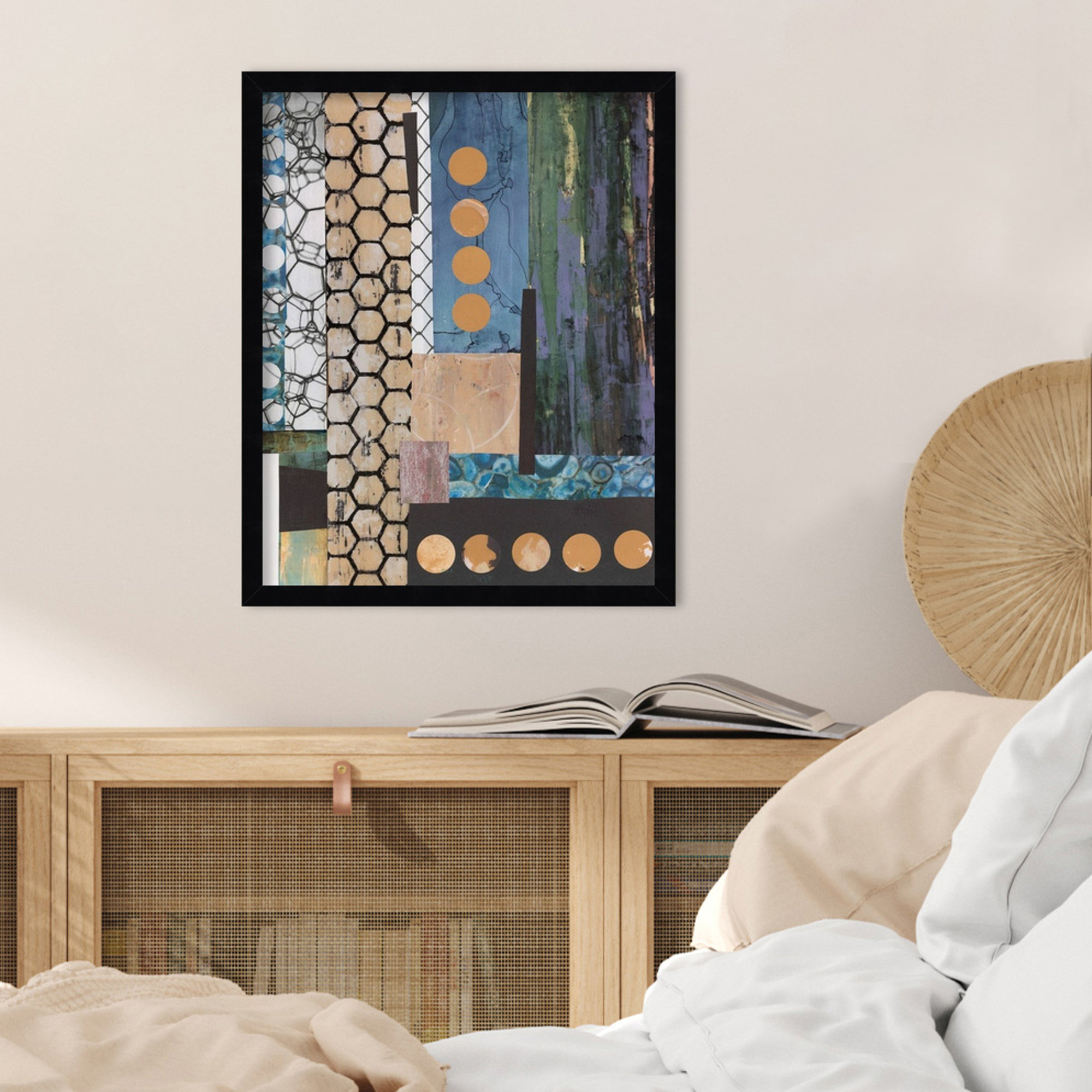 Mashup II by Maurin Wood Framed Wall Art Print, Black, 21" H x 17" W
