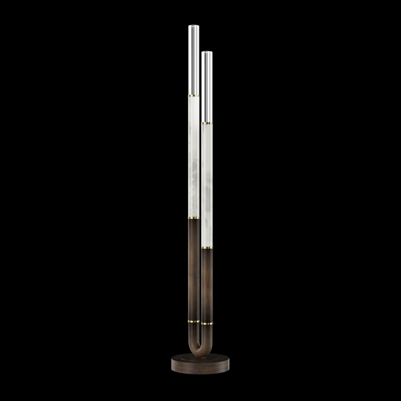 Antonia LED Floor Lamp, Bronze/Brass/Smoke