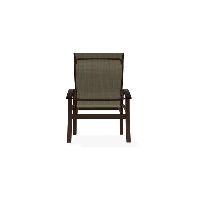 Chaise de patio Askar, Noir, Tweed Sunbrella® brun, Kona texturé