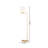 1-Light Gold Metal Floor Lamp With A Milk White Glass Shade-29552739