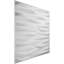 Panneau mural 3D 19,625 "x 19,625" en blanc (paquet de 20)