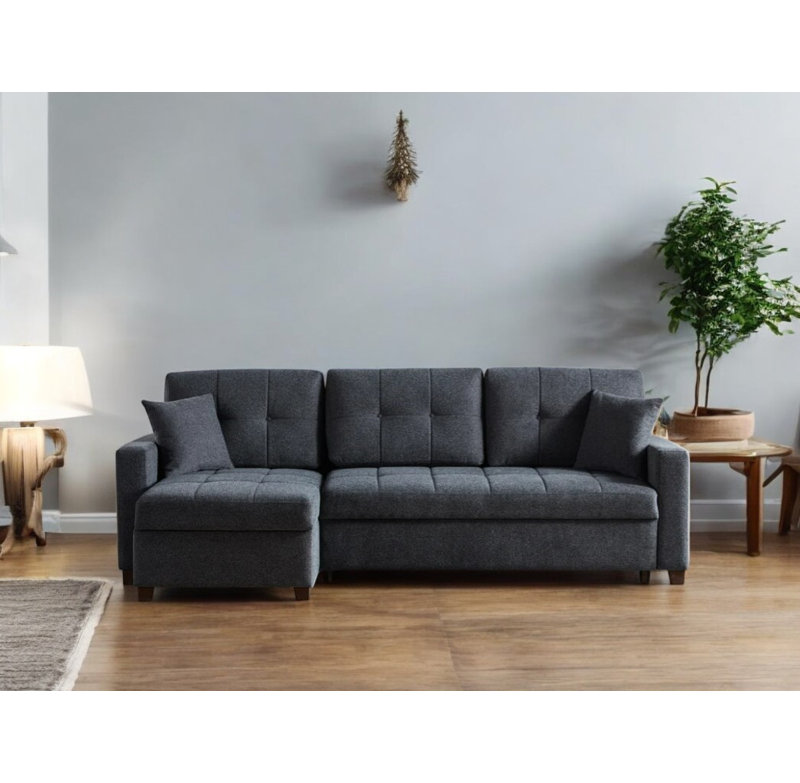 Rosa Sectional -, Dark Gray