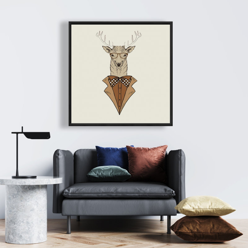 «Cerf avec manteau brun»