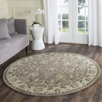 Tressler Hand-Tufted Wool Grey/Beige Area Rug