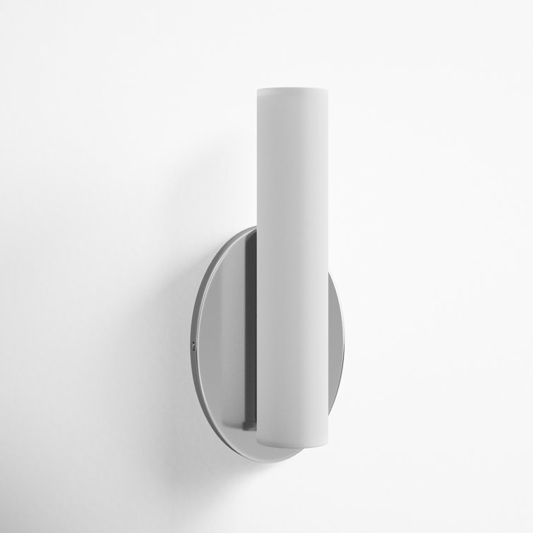 Delphine Single Light Glass Steel Dimmable LED Flush Mounted Sconce