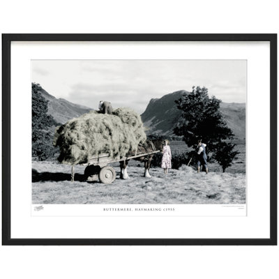 Buttermere, Haymaking C1955 by Francis Frith - Single Picture Frame Print