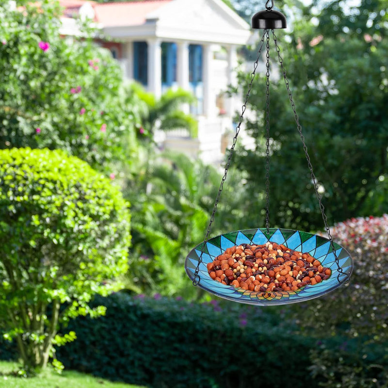 Camil Glass Hanging Birdbath