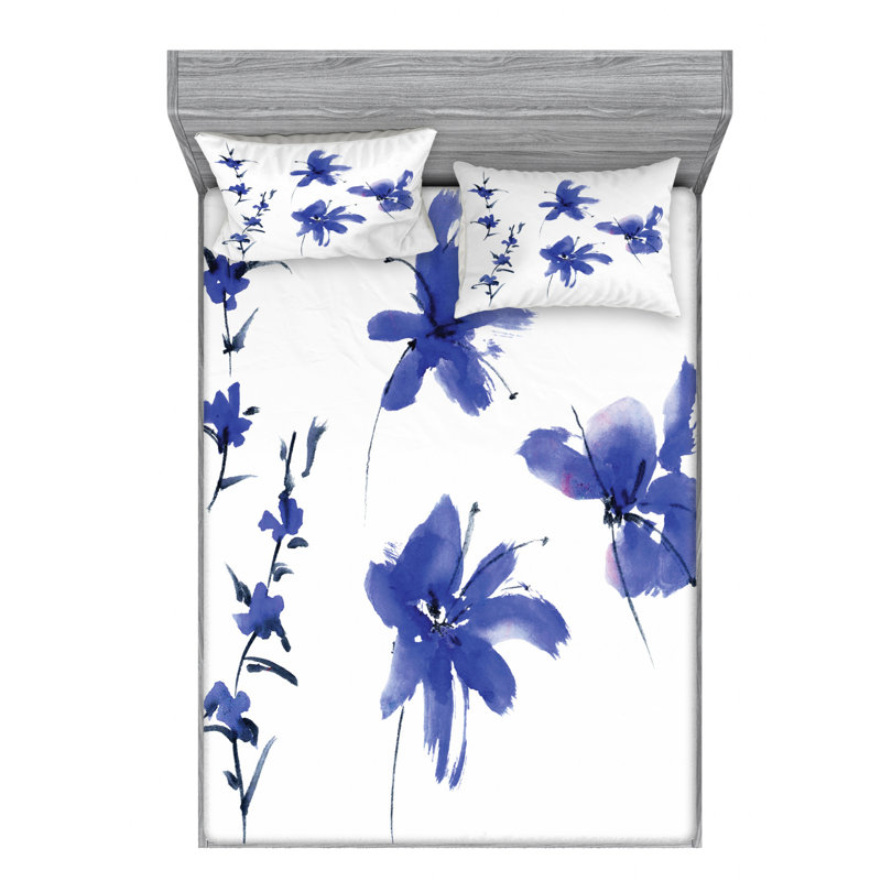 Microfiber Sheet Set, Queen Sheet Set with Fitted Sheet