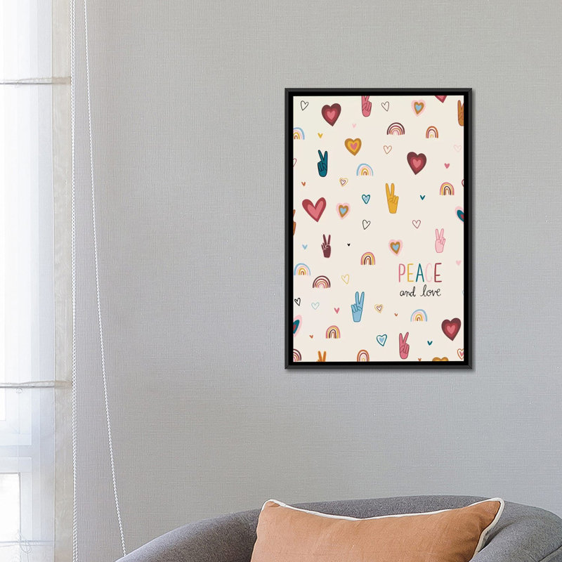 Art vi vibes, Toile avec cadre noir, H 26 po x l 18 po x P 1,5 po