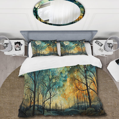 Ensemble de housse de couette Enchanted Forest - Abstract Collages